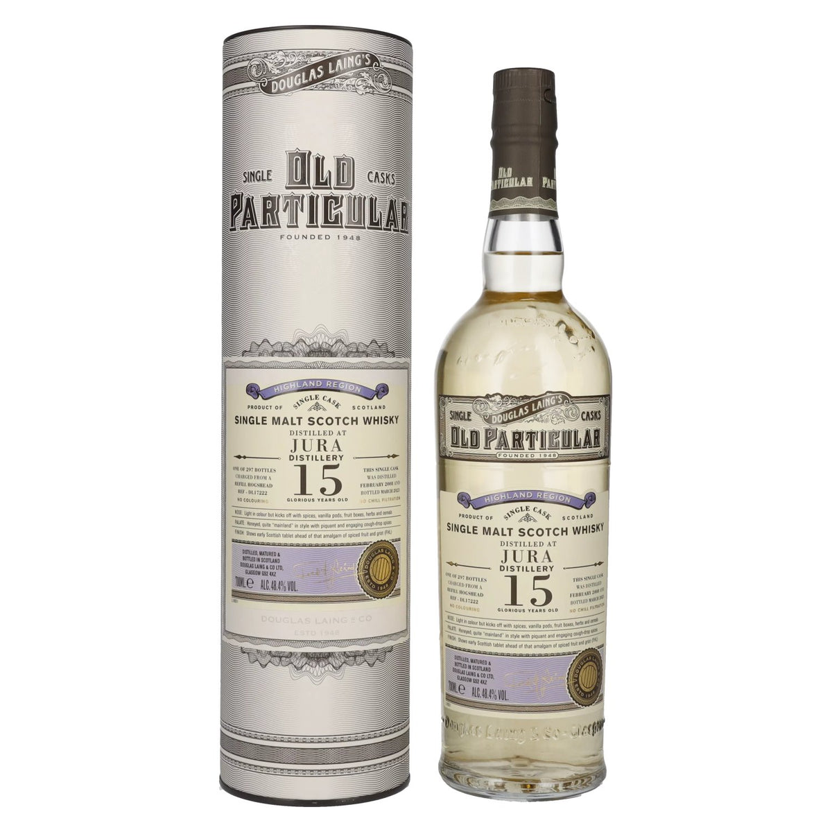 Douglas Laing OLD PARTICULAR Jura 15 Years Old Single Cask Malt 2008 48.4% Vol. 0.7L in Gift Box