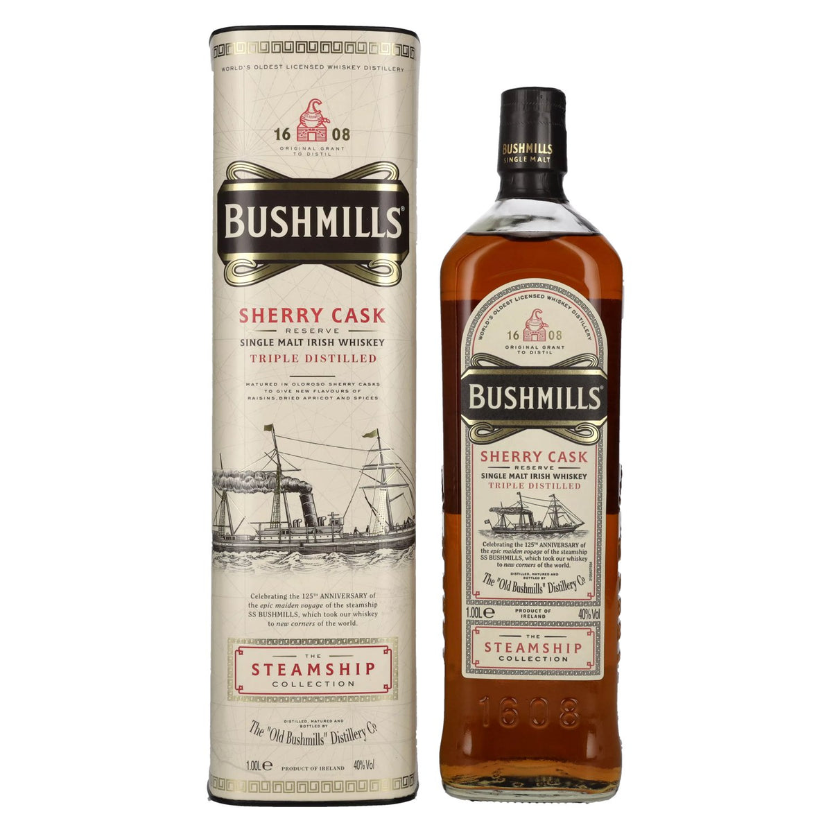 Bushmills SHERRY CASK Reserve The Steamship Collection 40% Vol. 1l in Geschenkbox