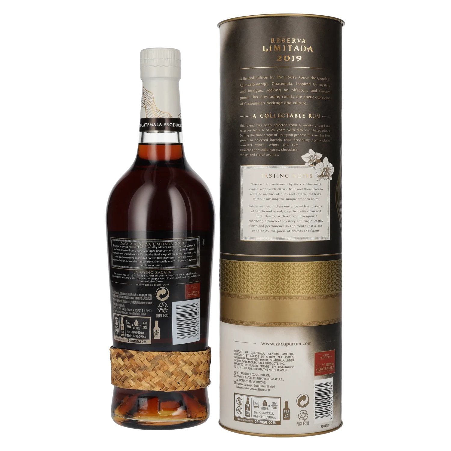 Ron Zacapa Centenario RESERVA LIMITADA Solera Gran Reserva 2019 45% Vol. 0,7l in Geschenkbox