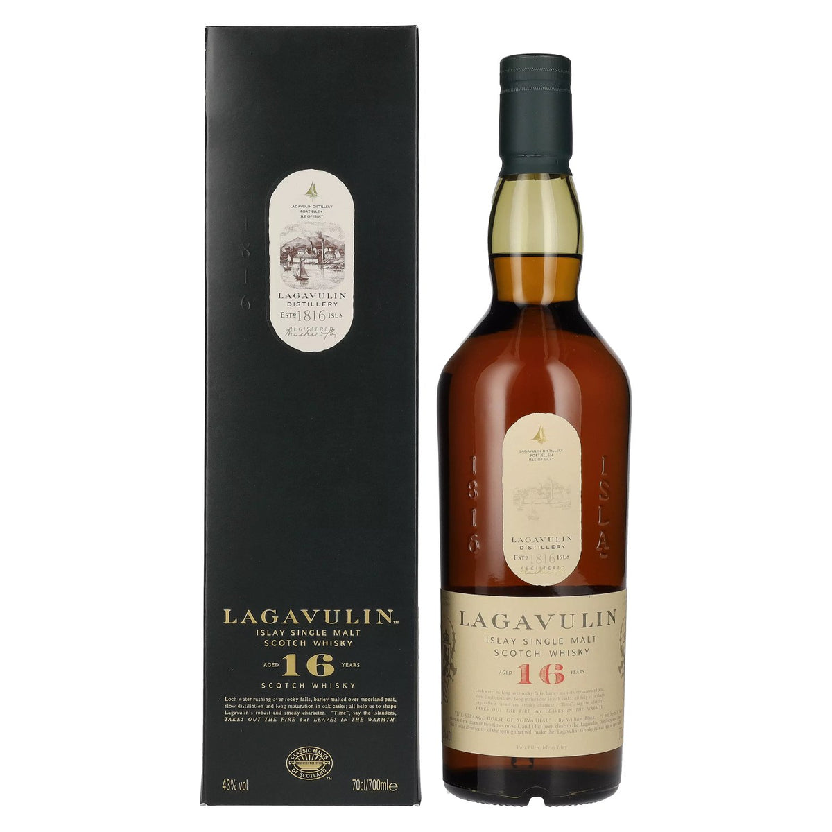 Lagavulin 16 Years Old Single Malt Whisky 43% Vol. 0.7l in Gift Box