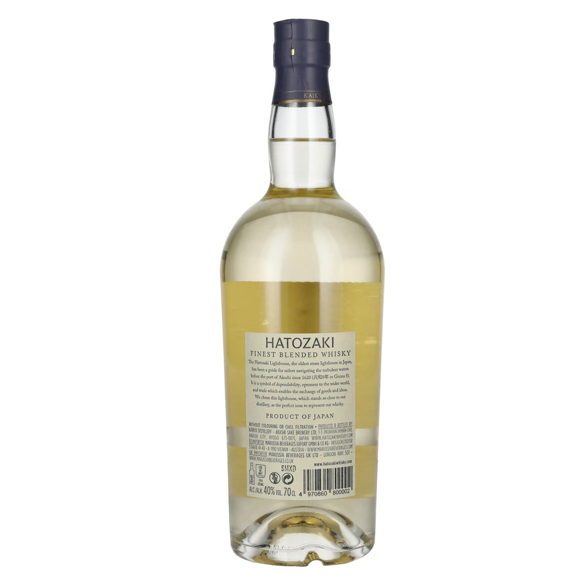 Hatozaki Finest Japanese Blended Whisky 40% ABV 0.7l
