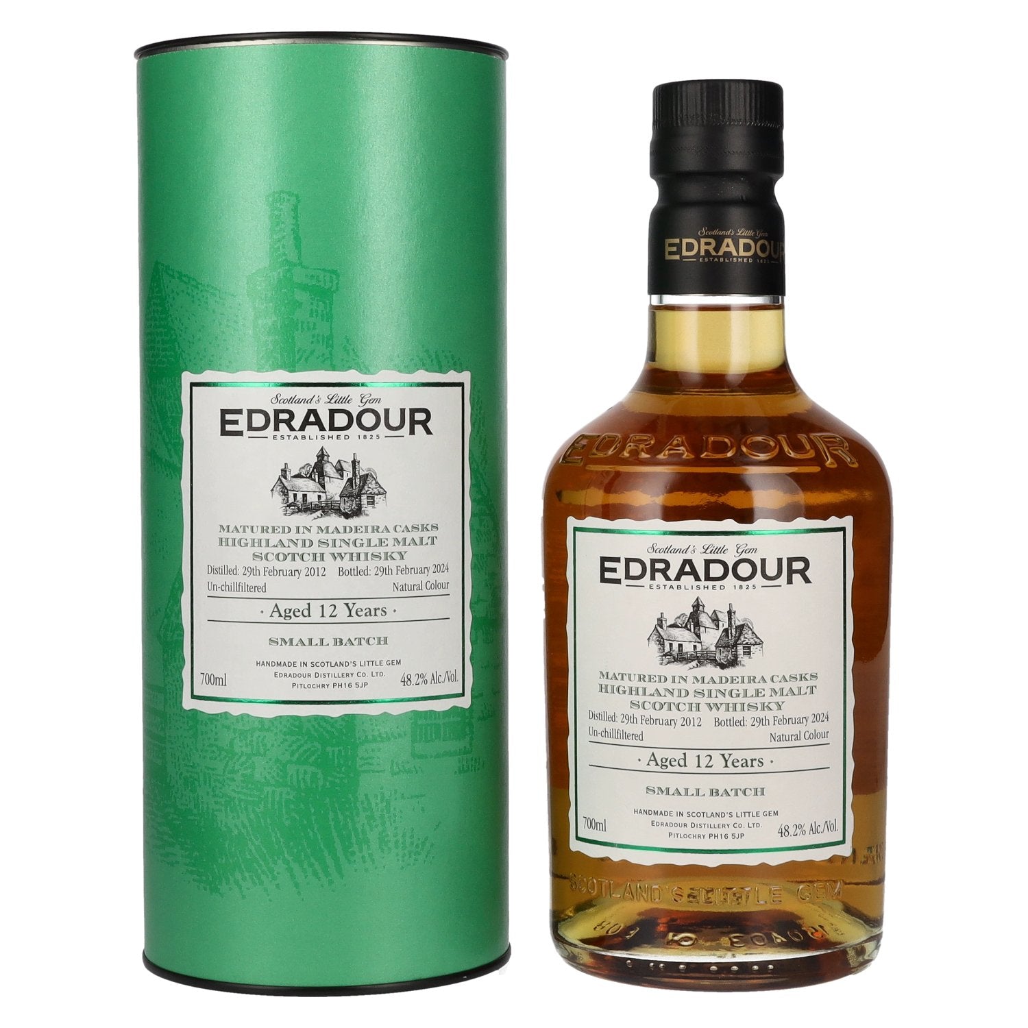 Edradour 12 Years Old Madeira Casks Highland Single Malt 2012 48.2% Vol. 0.7l in Gift Box