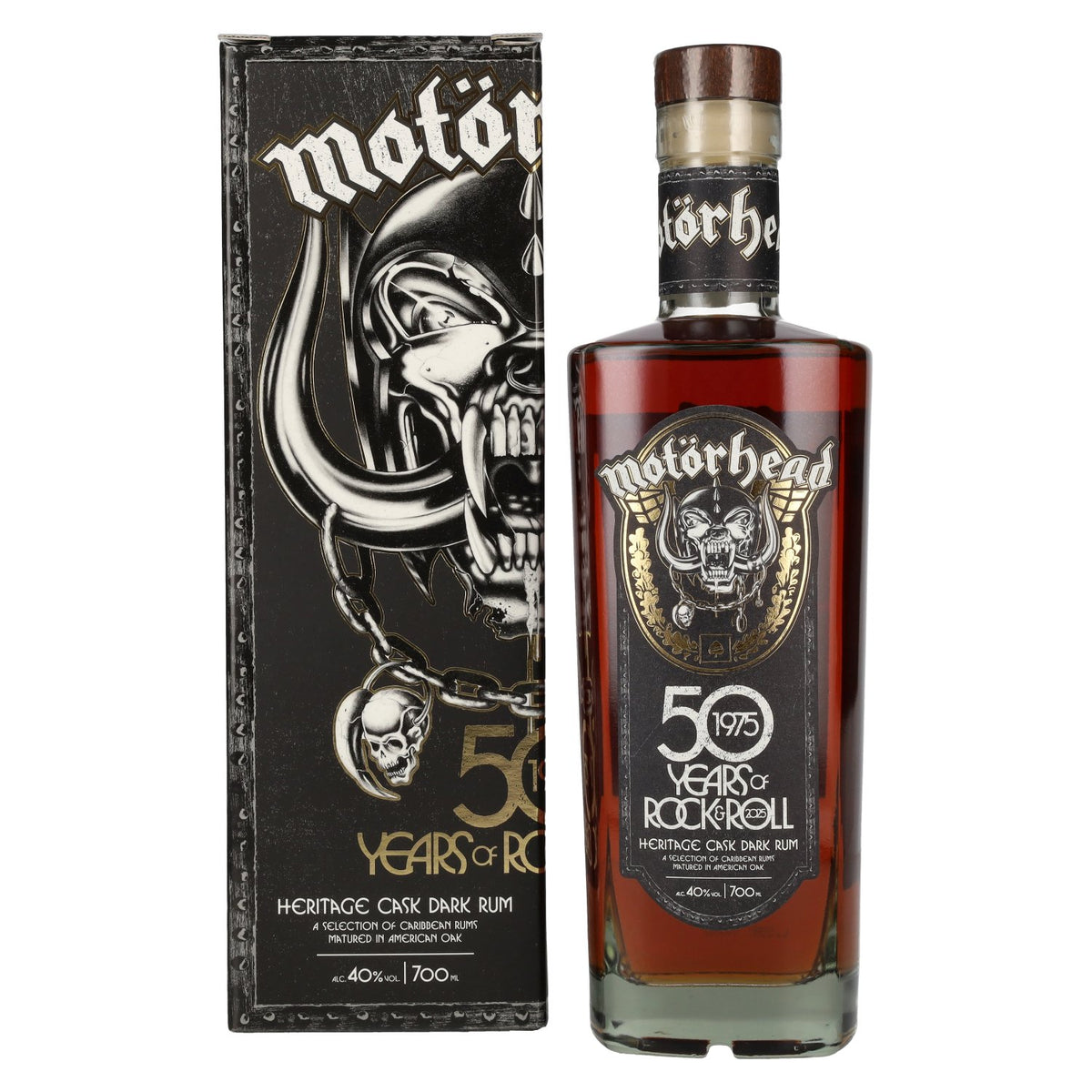 Motörhead 50 Years of Rock & Roll Heritage Cask Dark Rum 40% Vol. 0,7l in Geschenkbox