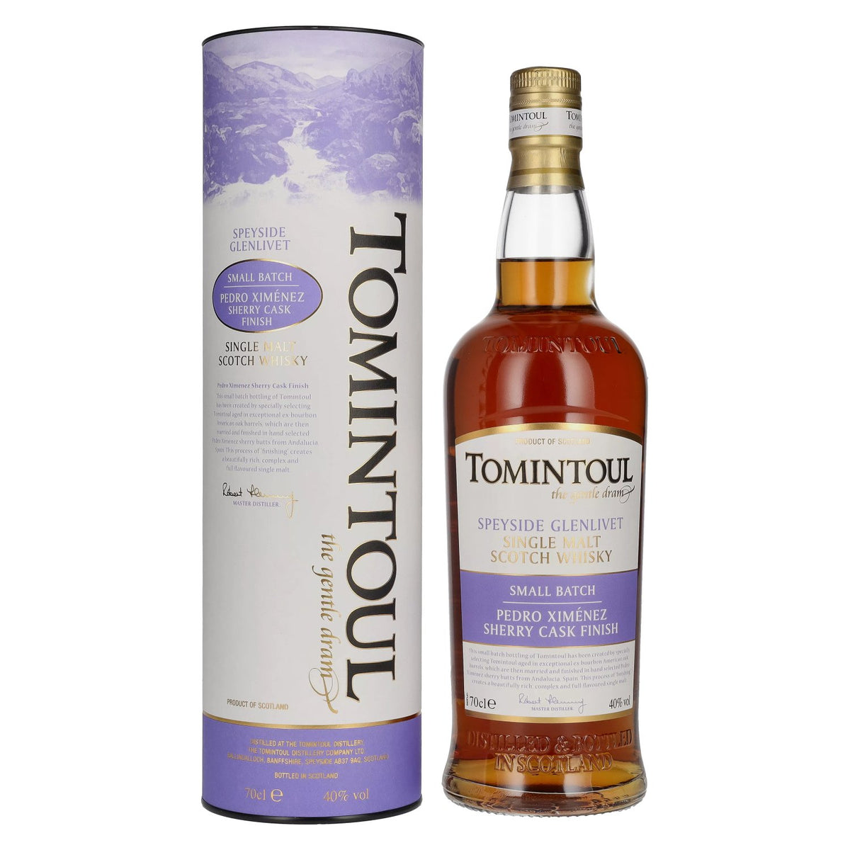 Tomintoul Small Batch Pedro Ximénez Sherry Cask Finish 40% Vol. 0.7l in Gift Box