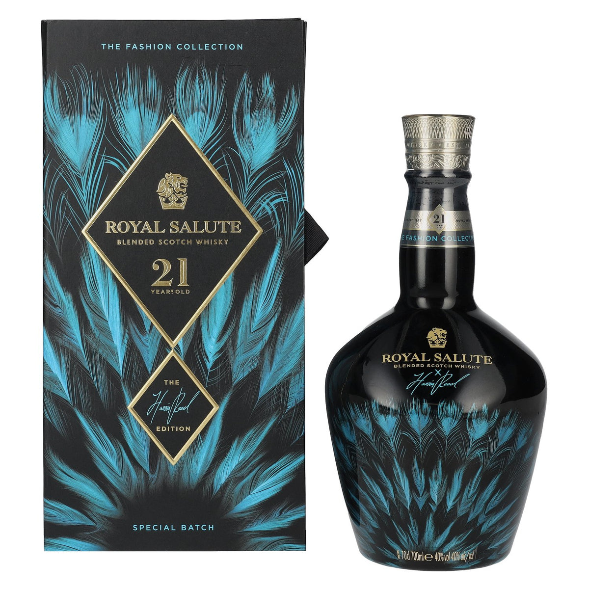 Royal Salute 21 Years Old HARRIS REED BLUE EDITION Blended Scotch Whisky 40% Vol. 0.7l in gift box