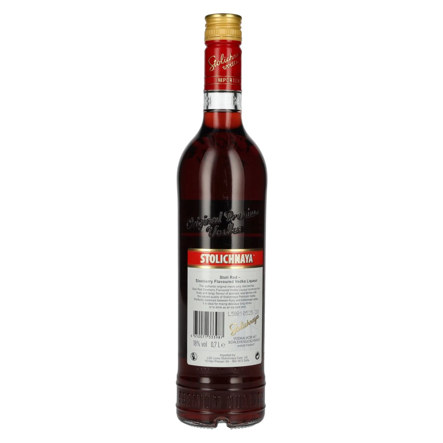 Stolichnaya Stoli Red Sloeberry Flavoured Vodka Liqueur FKP 18% Vol. 0,7l