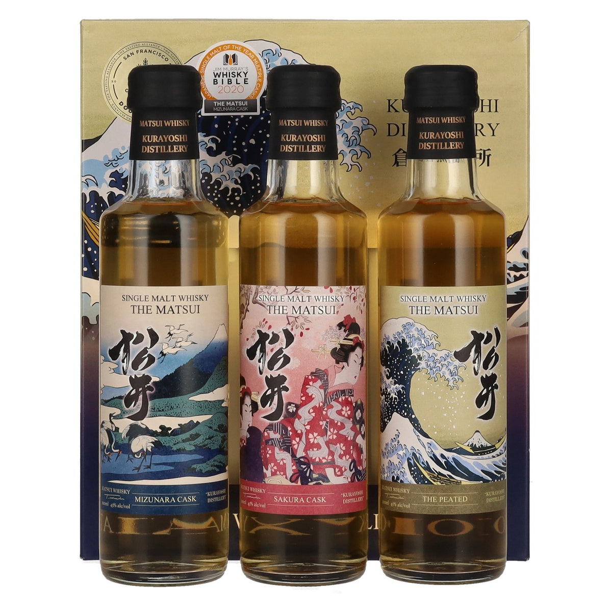 Matsui Whisky THE MATSUI Whisky Collection 43% Vol. 3x0.2l in Gift Box