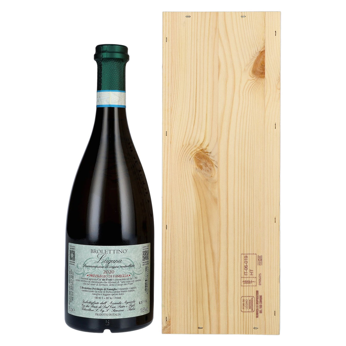 Cà dei Frati Brolettino Lugana Privilegio di Famiglia DOC 2020 13.5% ABV 0.75l in a wooden box