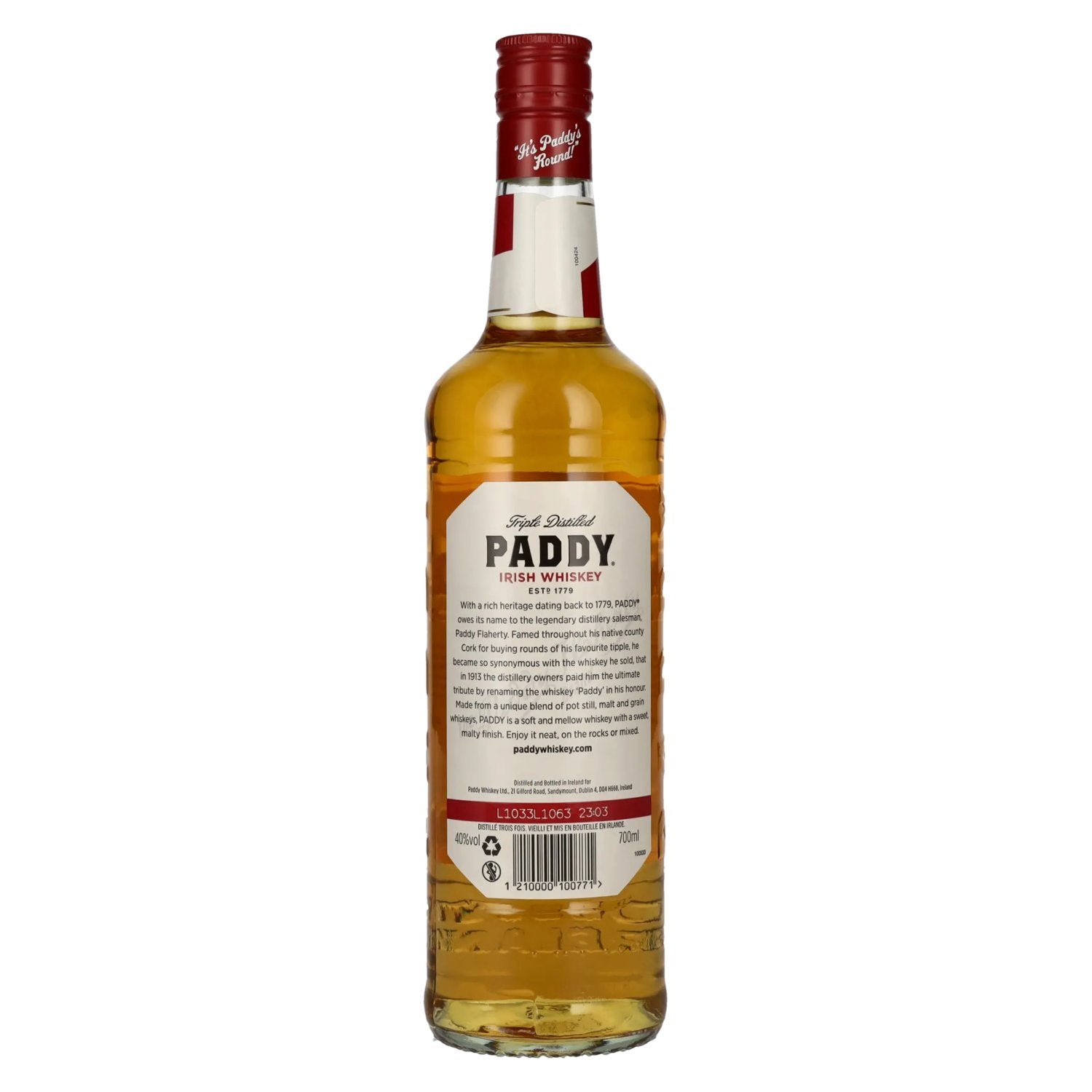 Paddy Irish Whiskey 40% Vol. 0,7l