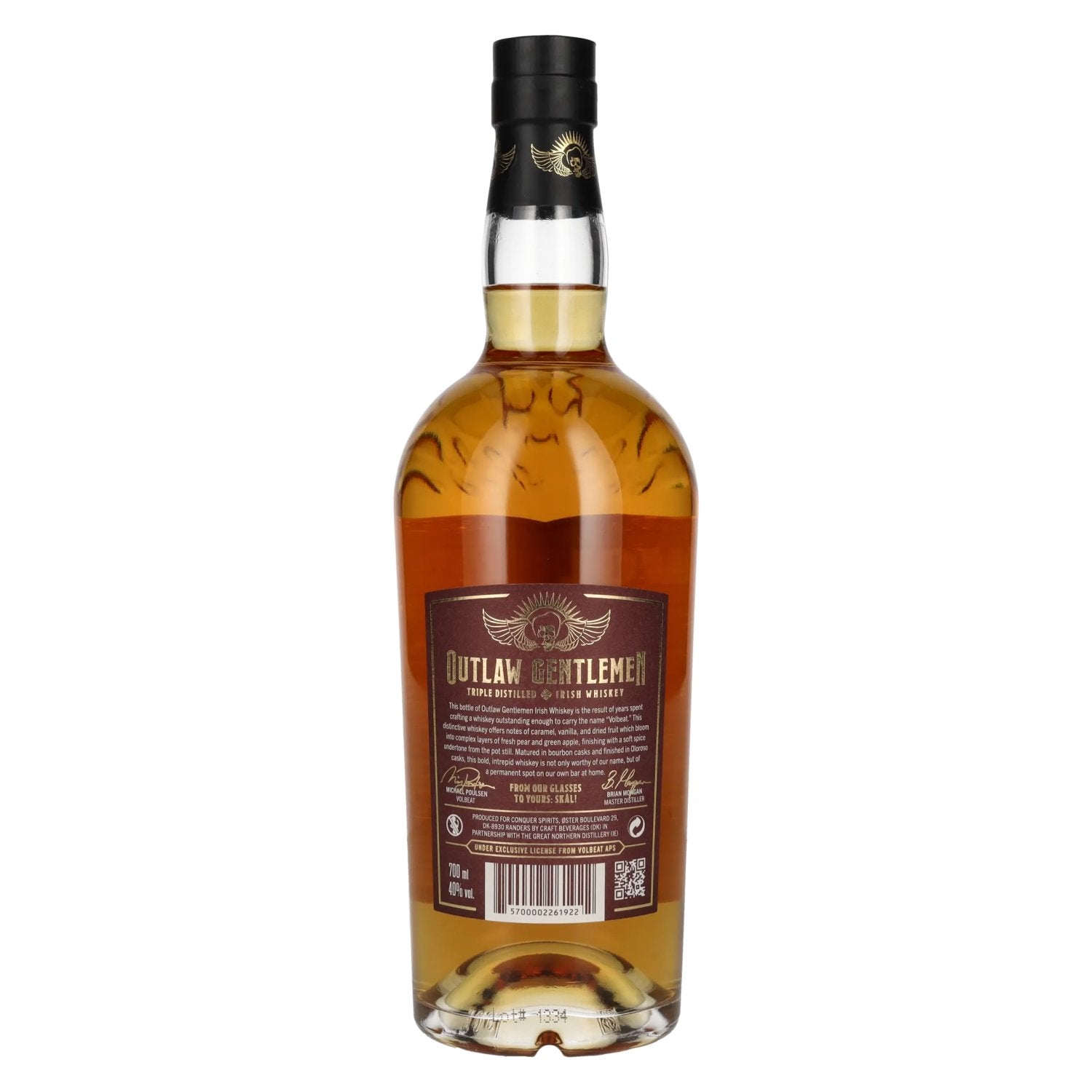 VOLBEAT Outlaw Gentlemen Irish Whiskey 40% Vol. 0,7l