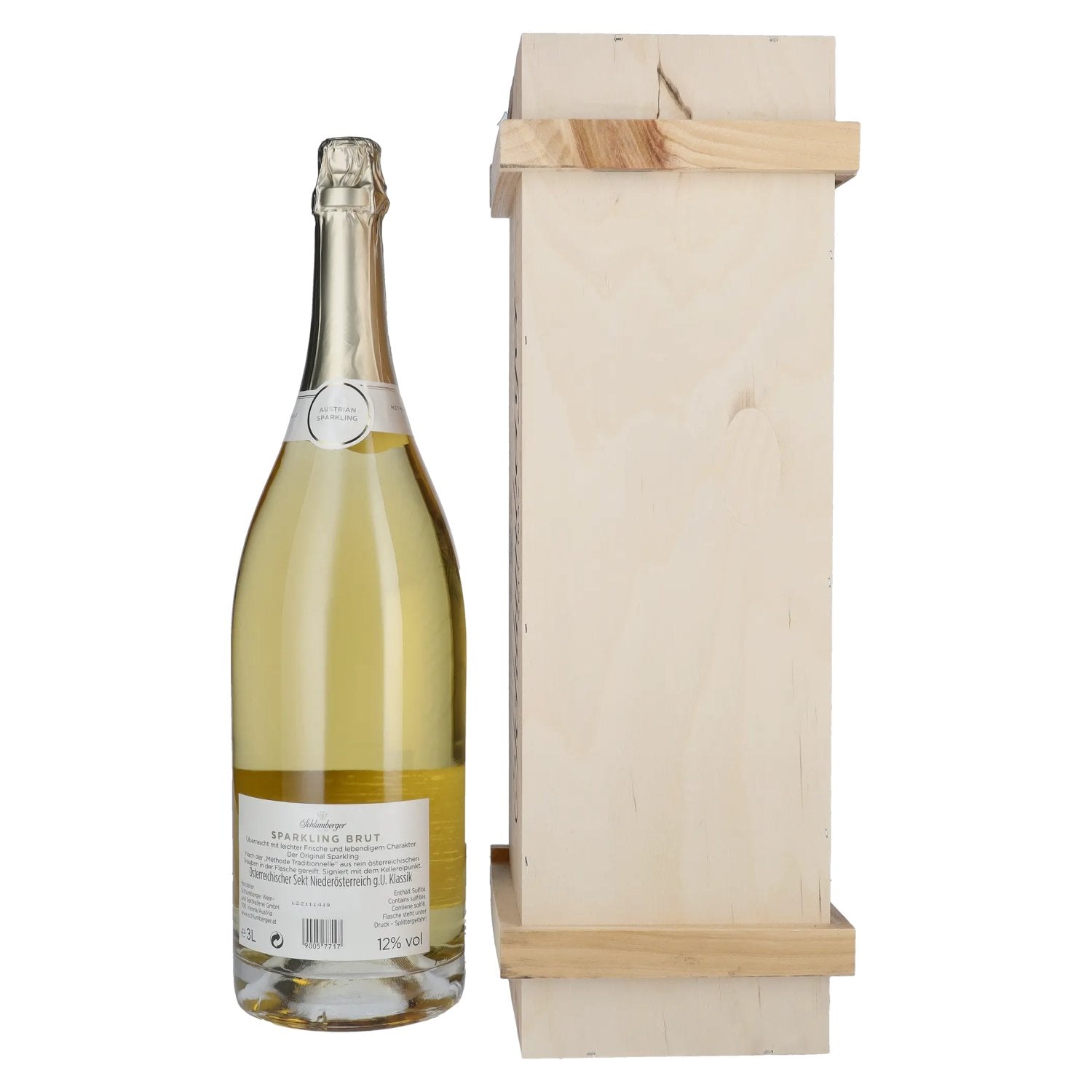 Schlumberger Sparkling Jahrgangssekt Brut 12% Vol. 3l in Holzkiste