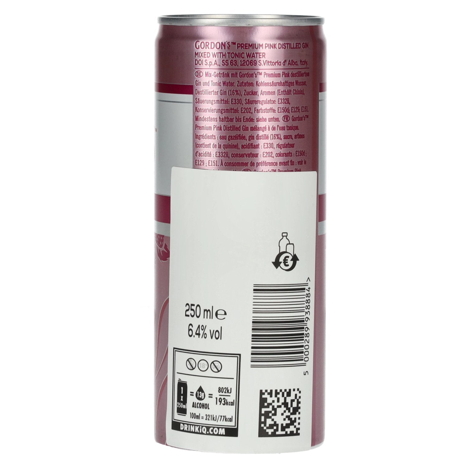 Gordon's Premium Pink Gin & Tonic 6,4% Vol. 0,25l Dose Pfand