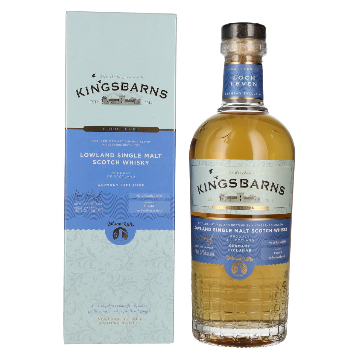 Kingsbarns LOCH LEVEN Lowland Single Malt Scotch Whisky 57.5% Vol. 0.7L in gift box