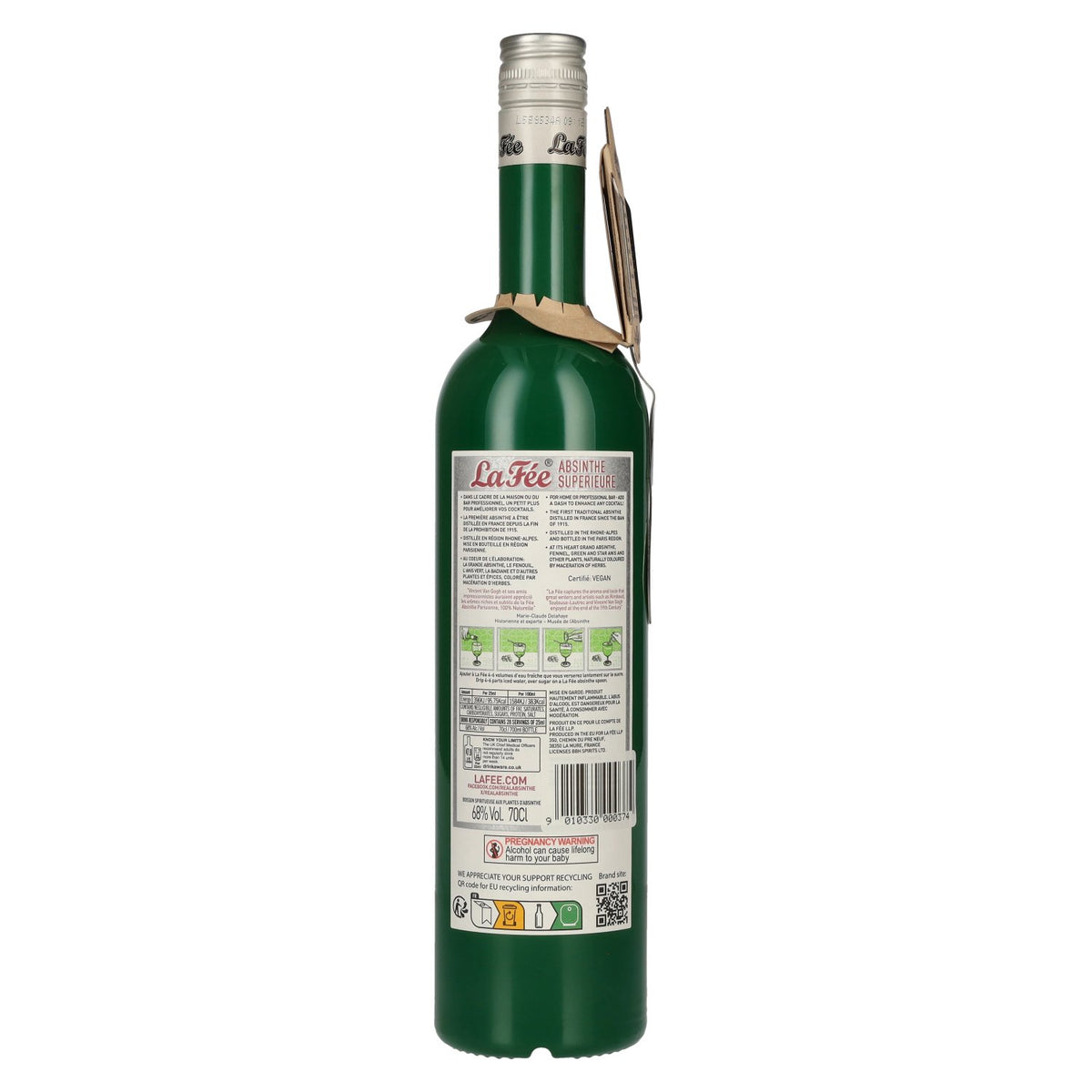La Fée Absinthe Parisienne 68% Vol. 0.7L with absinthe spoon