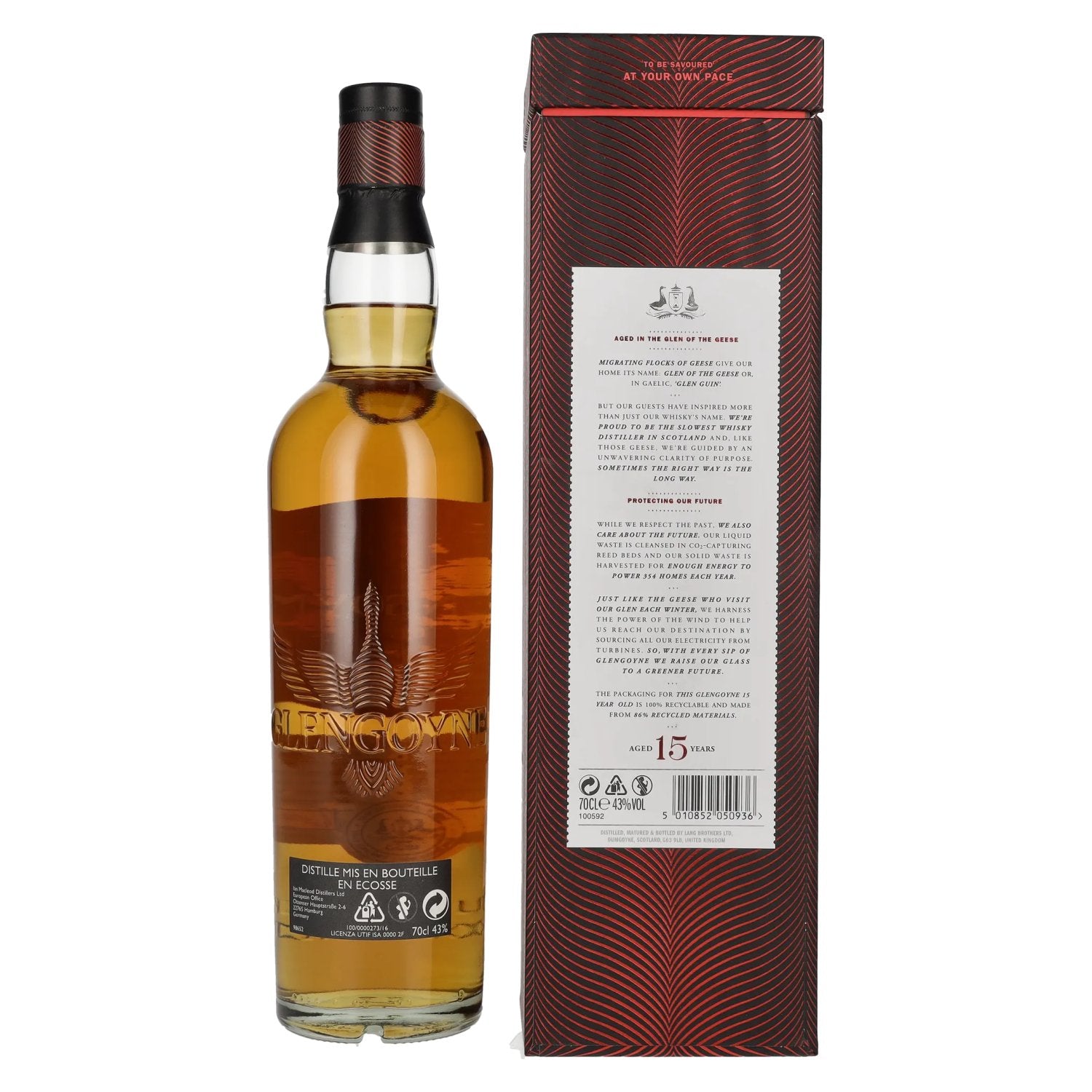 Glengoyne 15 Years Old Highland Single Malt Scotch Whisky 43% Vol. 0.7l in Gift Box