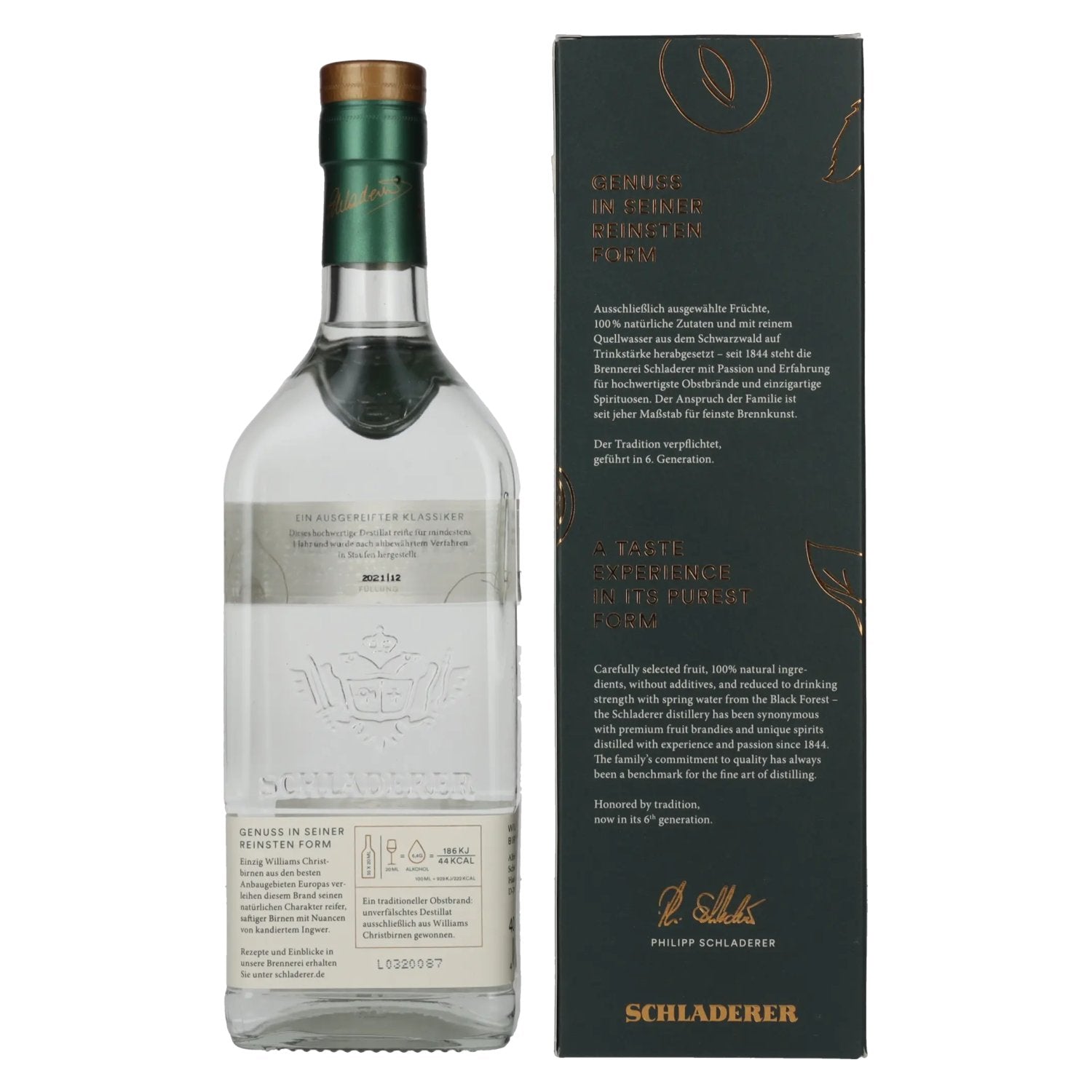 Schladerer Williams Birne 40% Vol. 0,7l in Geschenkbox