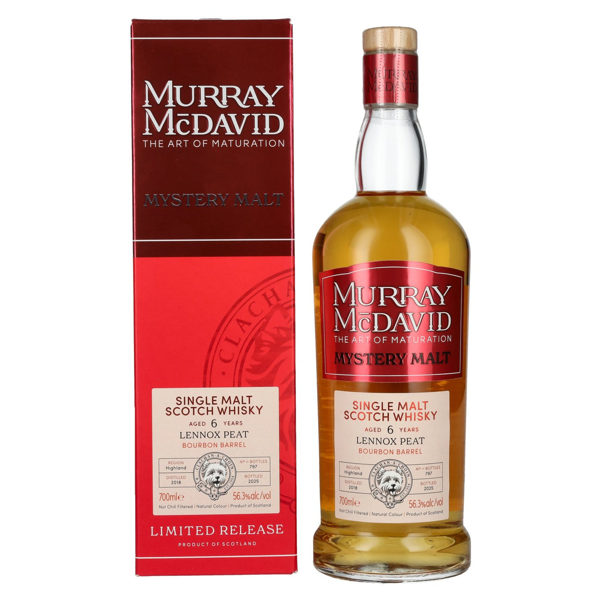 Murray McDavid Benchmark 6 Years Old LENNOX PEAT Bourbon Barrel Finish 2018 56.3% vol. 0.7 l in a gift box