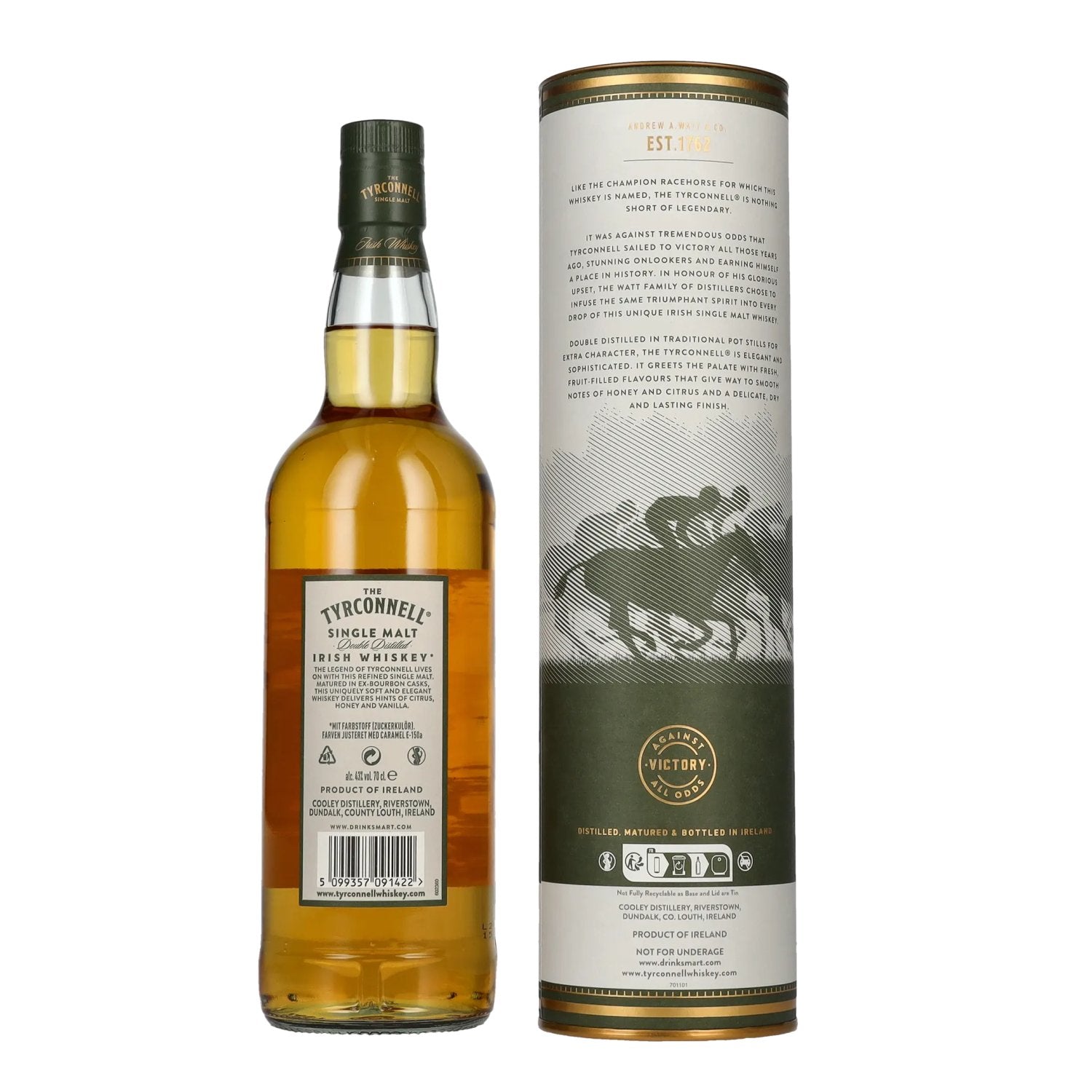 The Tyrconnell Single Malt Irish Whiskey 43% Vol. 0,7l in Geschenkbox