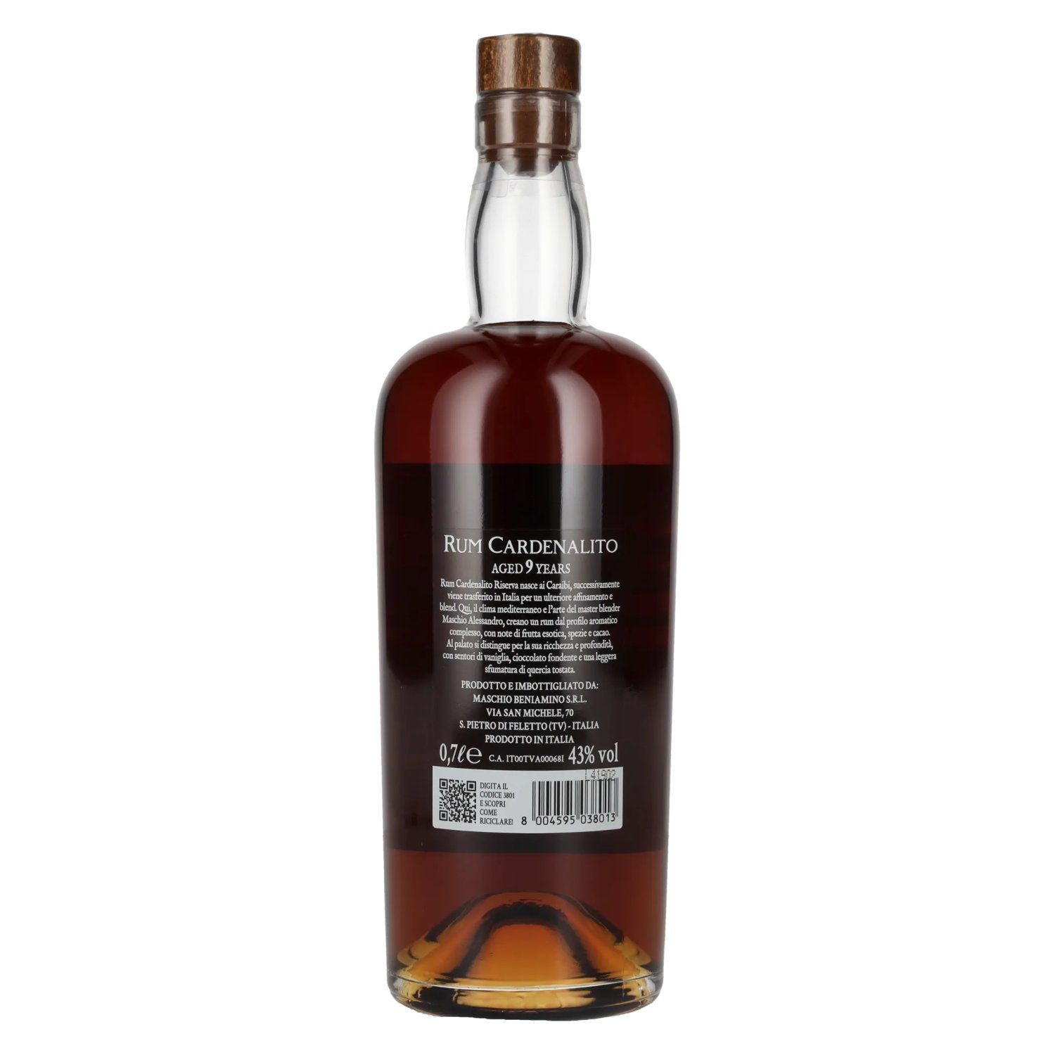 Rum Cardenalito 9 Years Old Handcrafted Rum 43% Vol. 0,7l