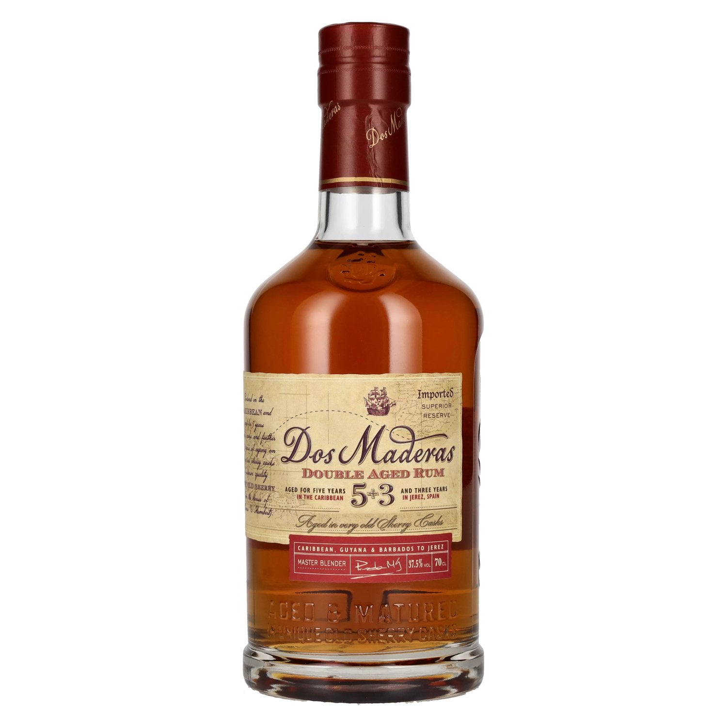 Dos Maderas 5+3 Years Old Double Aged Rum 37.5% Vol. 0.7l