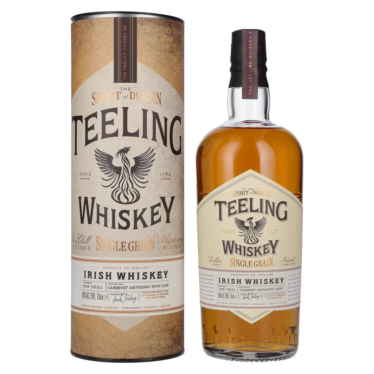 Teeling Whiskey SINGLE GRAIN Irish Whiskey Wine Cask 46% Vol. 0,7l in Geschenkbox