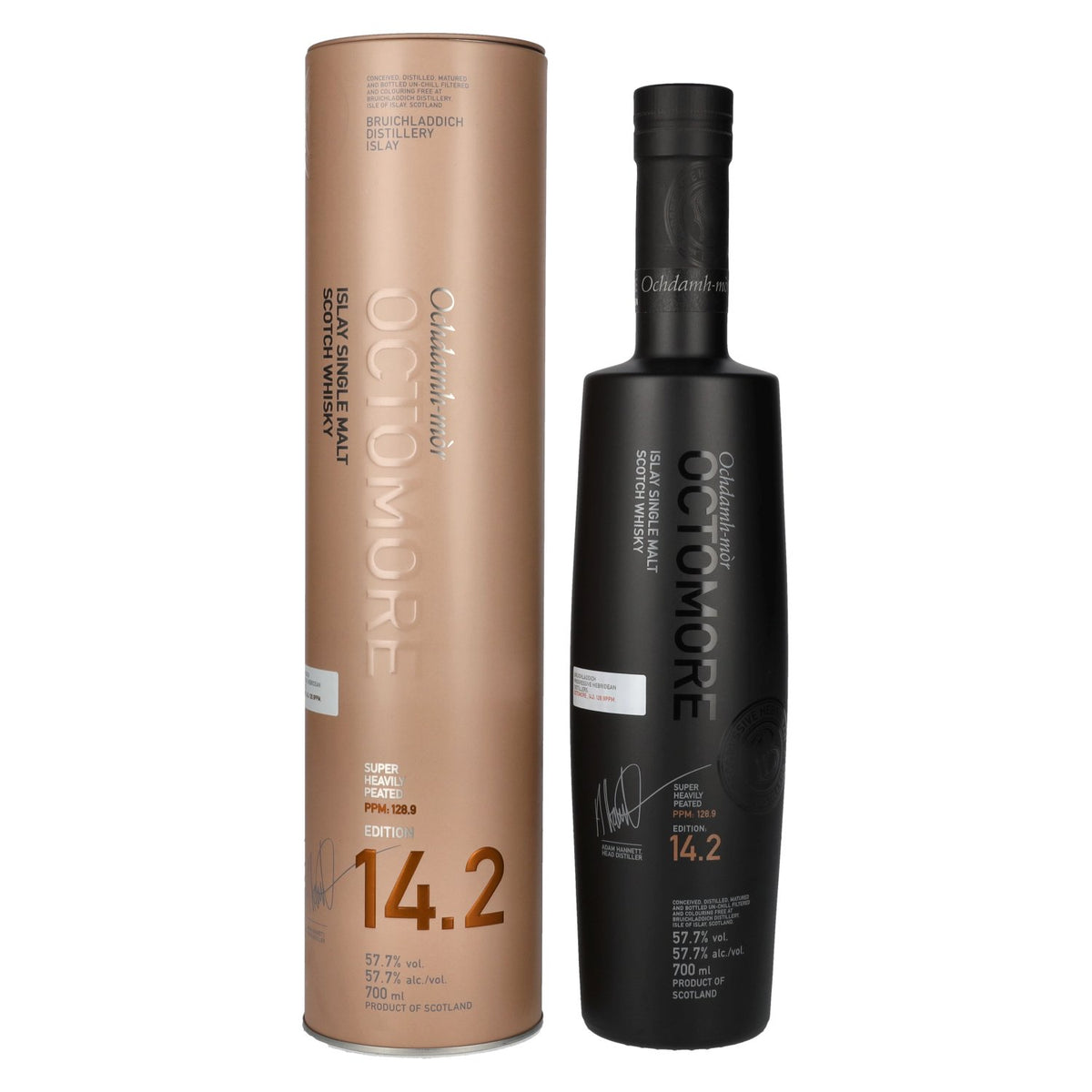 Octomore EDITION: 14.2 Super Heavily Peated Islay Single Malt 57.7% Vol. 0.7l in Tin Box