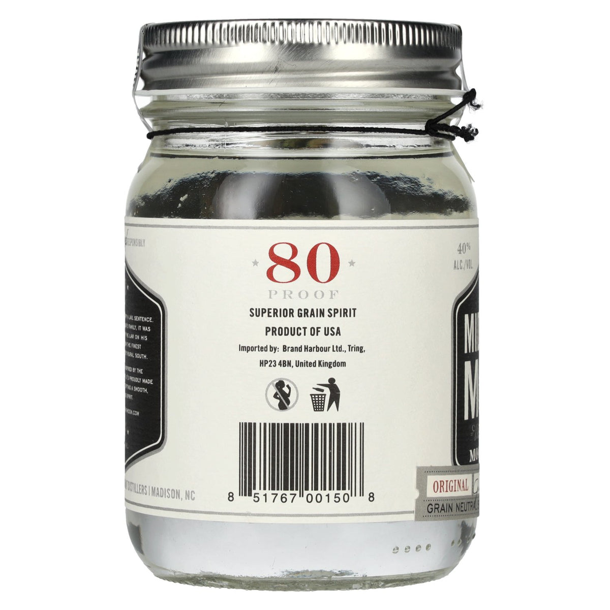 Midnight Moon Moonshine ORIGINAL Grain Spirit 40% vol. 0.35 l