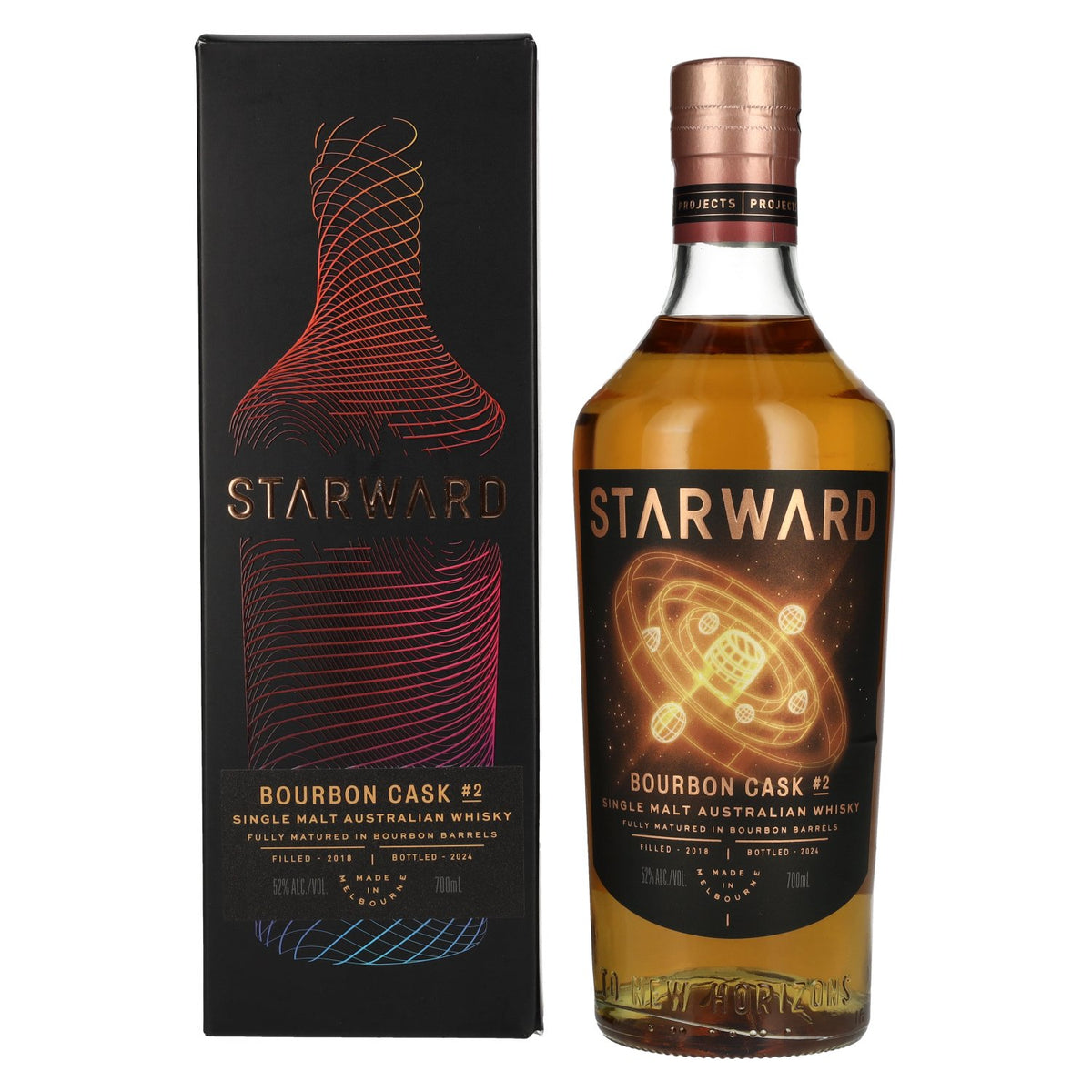 Starward BOURBON CASK Single Malt Australian Whisky # 2 52% Vol. 0.7l in Gift Box