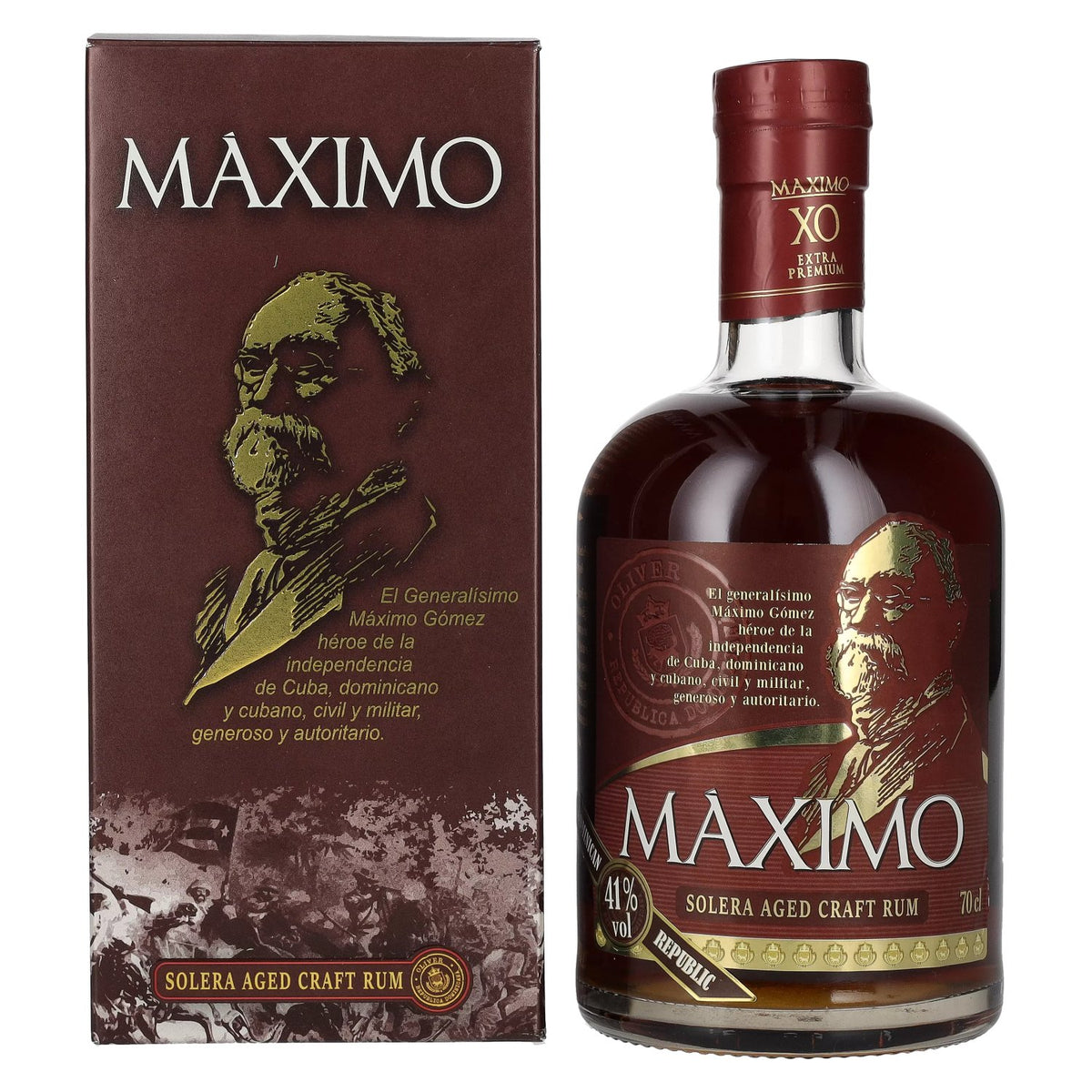 Maximo XO Extra Premium Solera Aged Craft Rum 41% vol. 0.7 l in a gift box