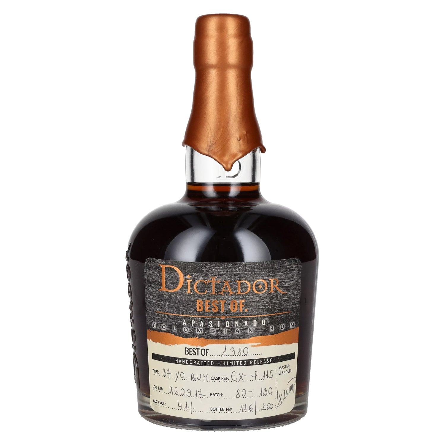 Dictador BEST OF 1980 APASIONADO Colombian Rum 37YO/260917/EX-P115 41% Vol. 0.7l
