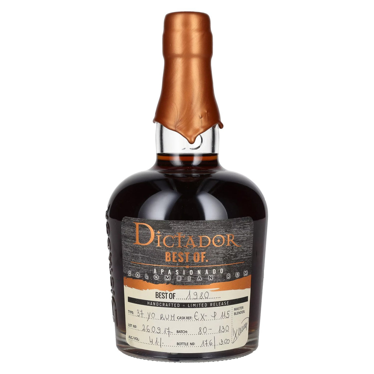 Dictador BEST OF 1980 APASIONADO Colombian Rum 37YO/260917/EX-P115 41% Vol. 0.7l