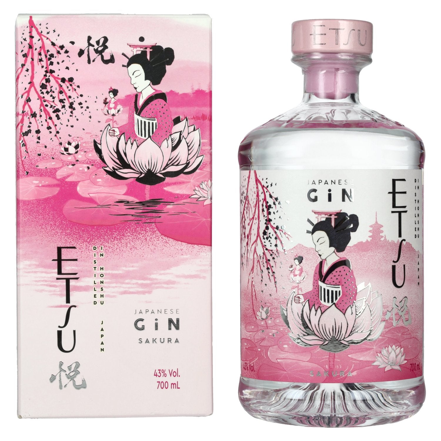 Etsu Japanese SAKURA Gin 43% Vol. 0.7l in Gift Box