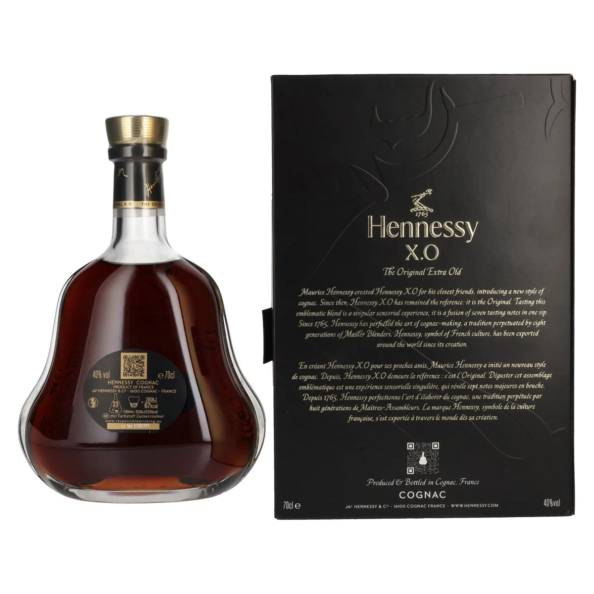 Hennessy XO Cognac 40% ABV, 0.7 litres, in a gift box