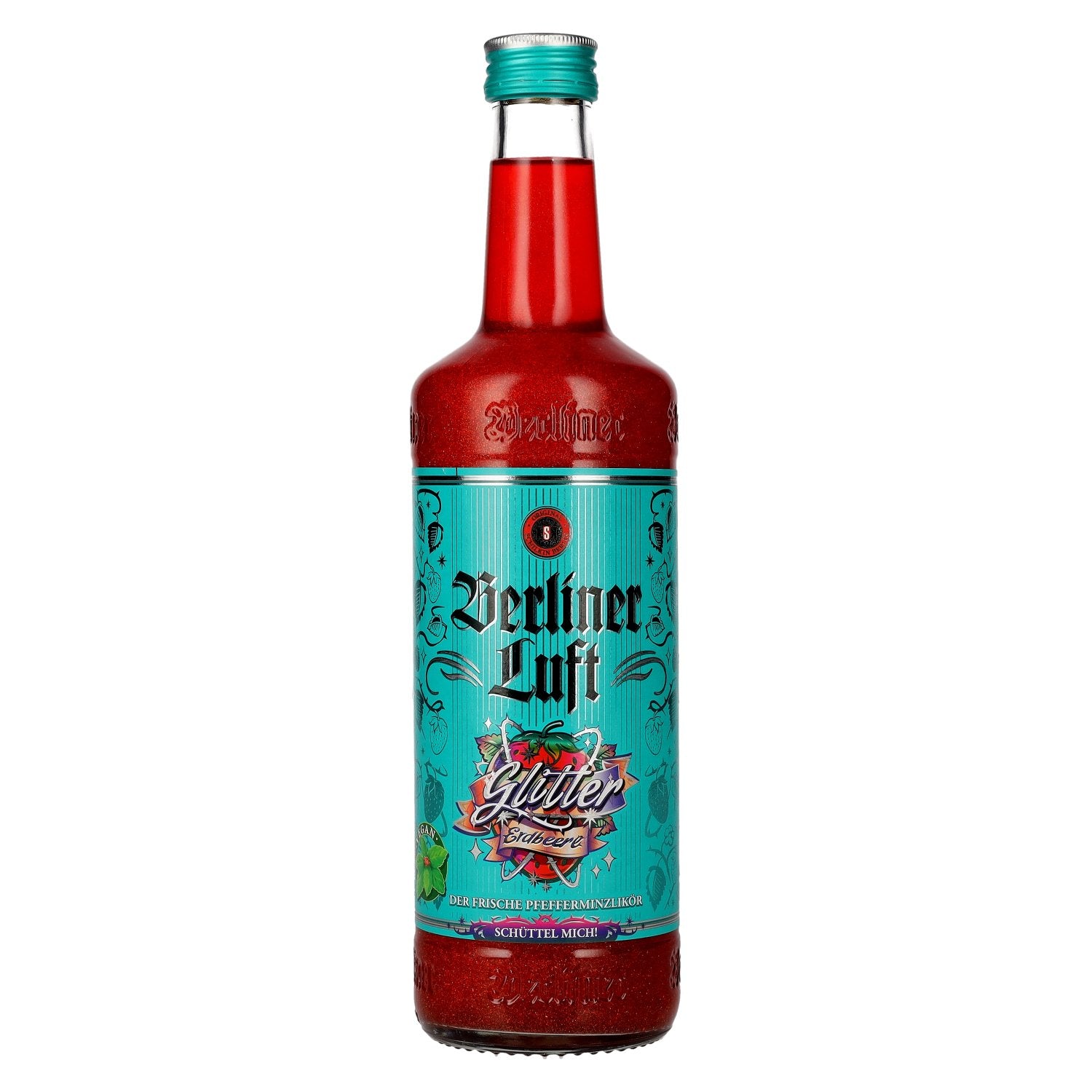 Berliner Luft GLITTER STRAWBERRY The Fresh Peppermint Liqueur 18% Vol. 0.7l