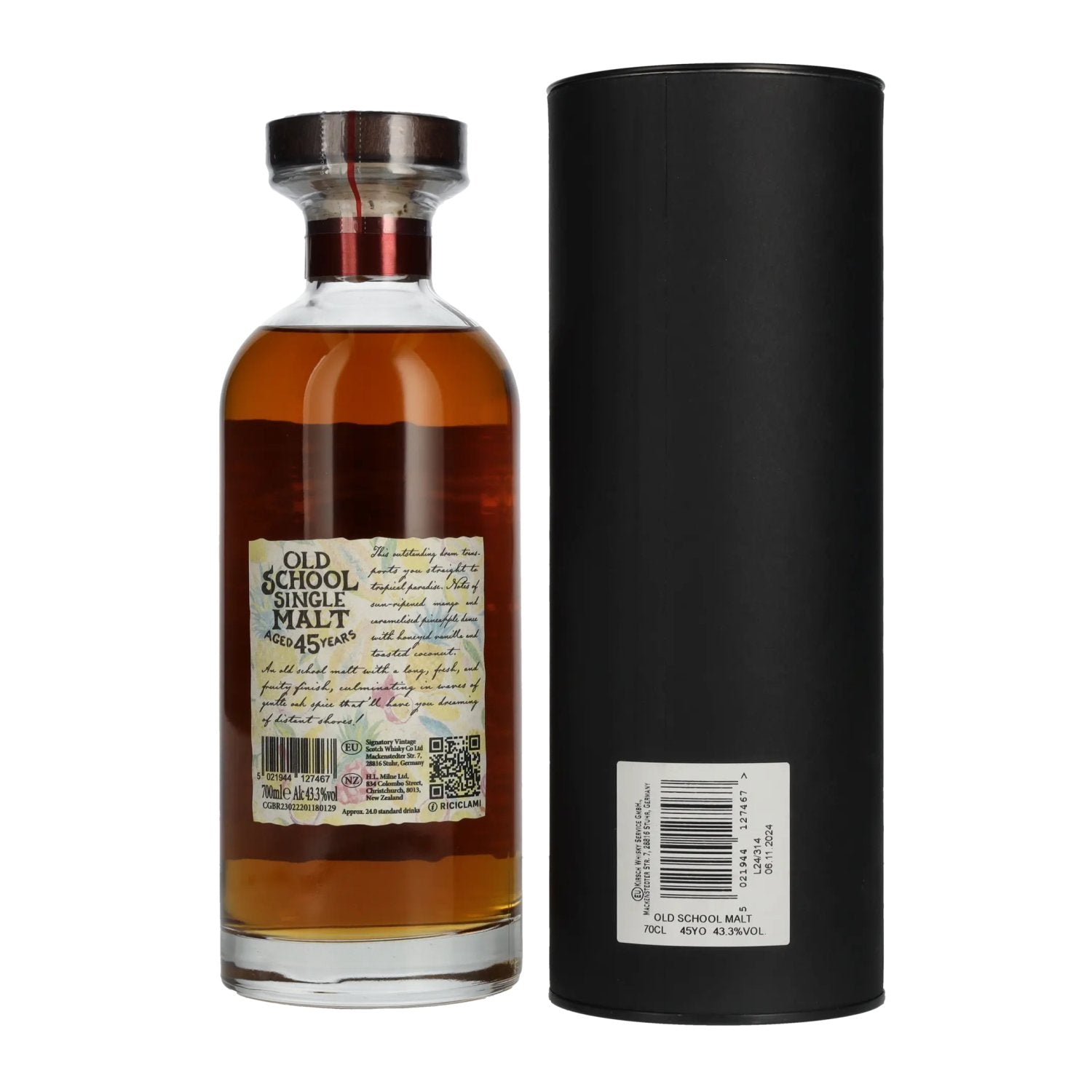 Signatory Vintage 45 Years Old OLD SCHOOL Tropical Fruit Edition 43,3% Vol. 0,7l in Geschenkbox