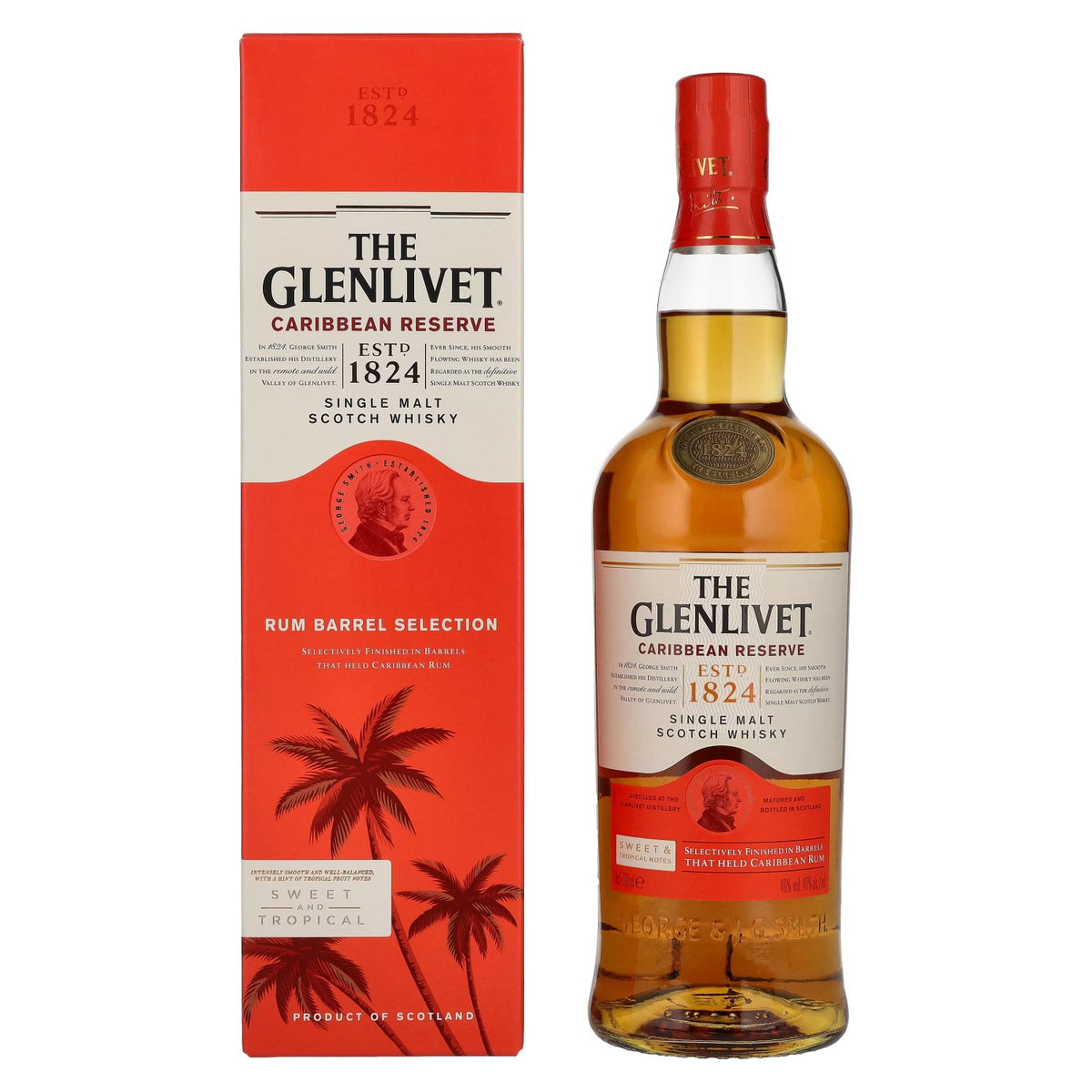 The Glenlivet Caribbean Reserve Single Malt Scotch Whisky 40% Vol. 0,7l in Geschenkbox