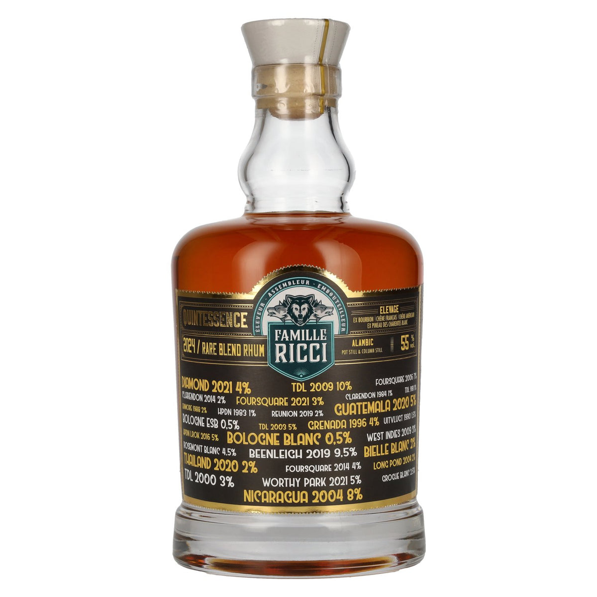 Famille Ricci Quintessence Rare Blend Rhum 2024 55% Vol. 0,7l