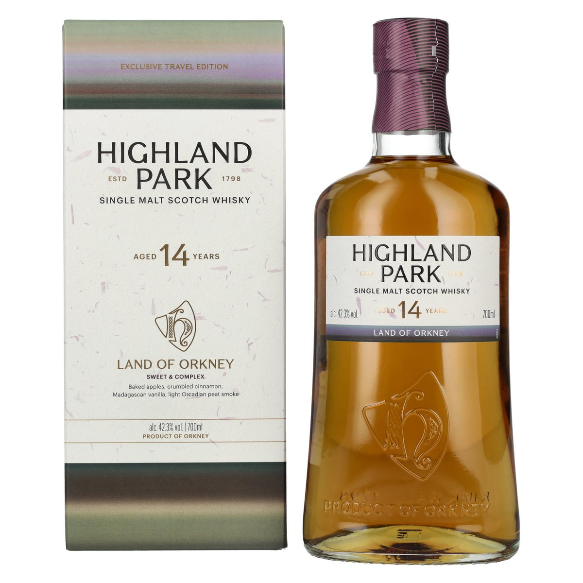 Highland Park 14 Years Old LAND OF ORKNEY Single Malt Scotch Whisky 42.3% Vol. 0.7l in Gift Box
