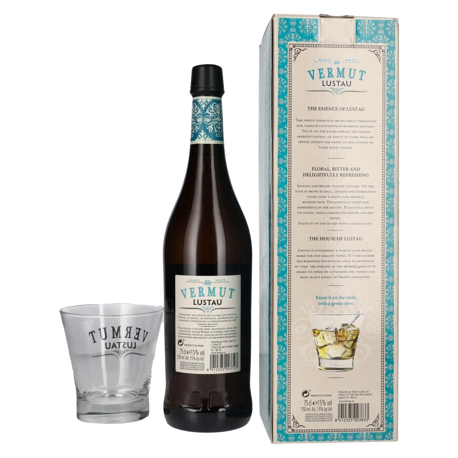 Lustau Vermut White 15% Vol. 0.75l in gift box with glass