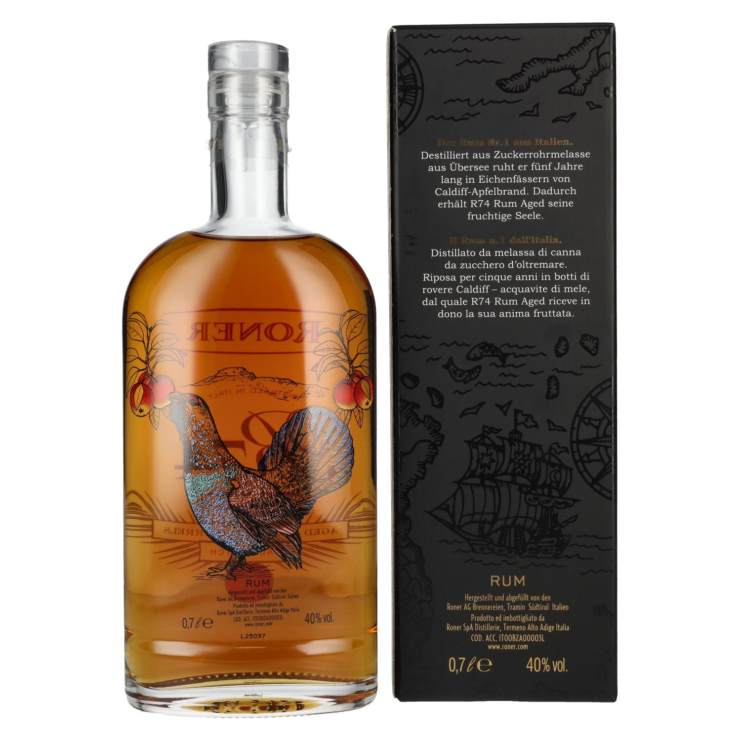 R74 Small Batch Rum 40% Vol. 0,7l in Geschenkbox