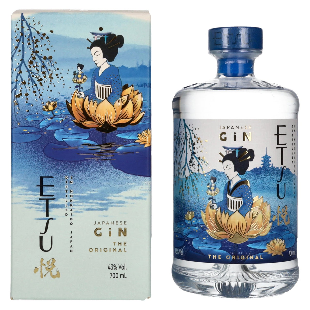 Etsu Japanese Handcrafted Gin The Original 43% Vol. 0,7l in Geschenkbox
