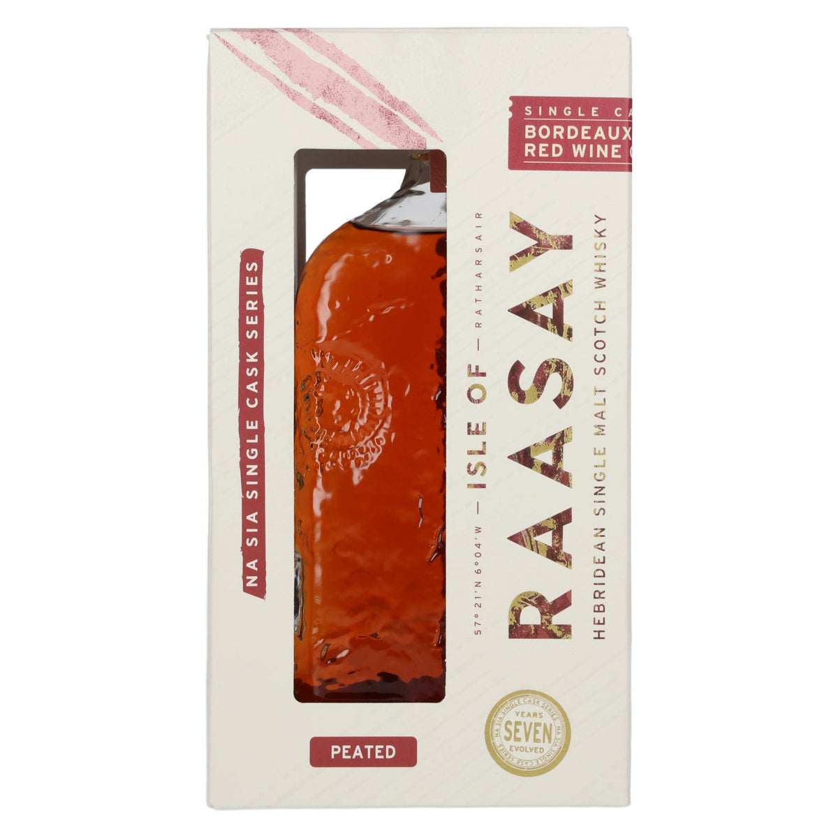 Isle of RAASAY Na Sia Single Cask Series Bordeaux Red Wine Peated Single Malt 60% Vol. 0,7l in Geschenkbox