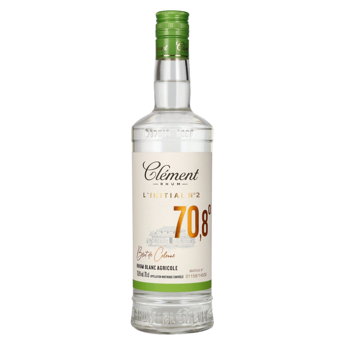 Clément Rhum L'Initial Agricole Blanc 70.8% Vol. 0.7L