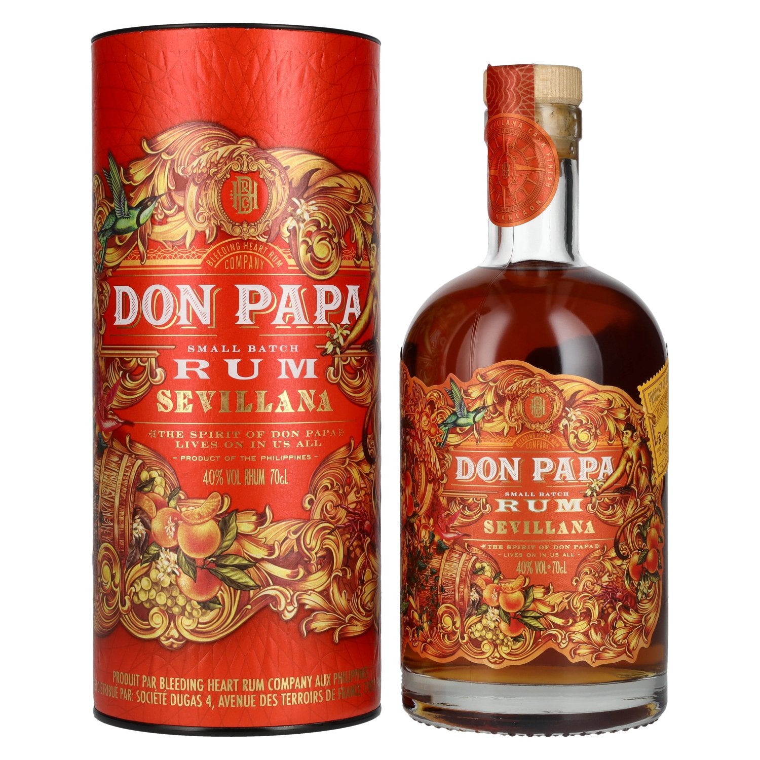 Don Papa Rum Sevillana 40% Vol. 0.7l in gift box