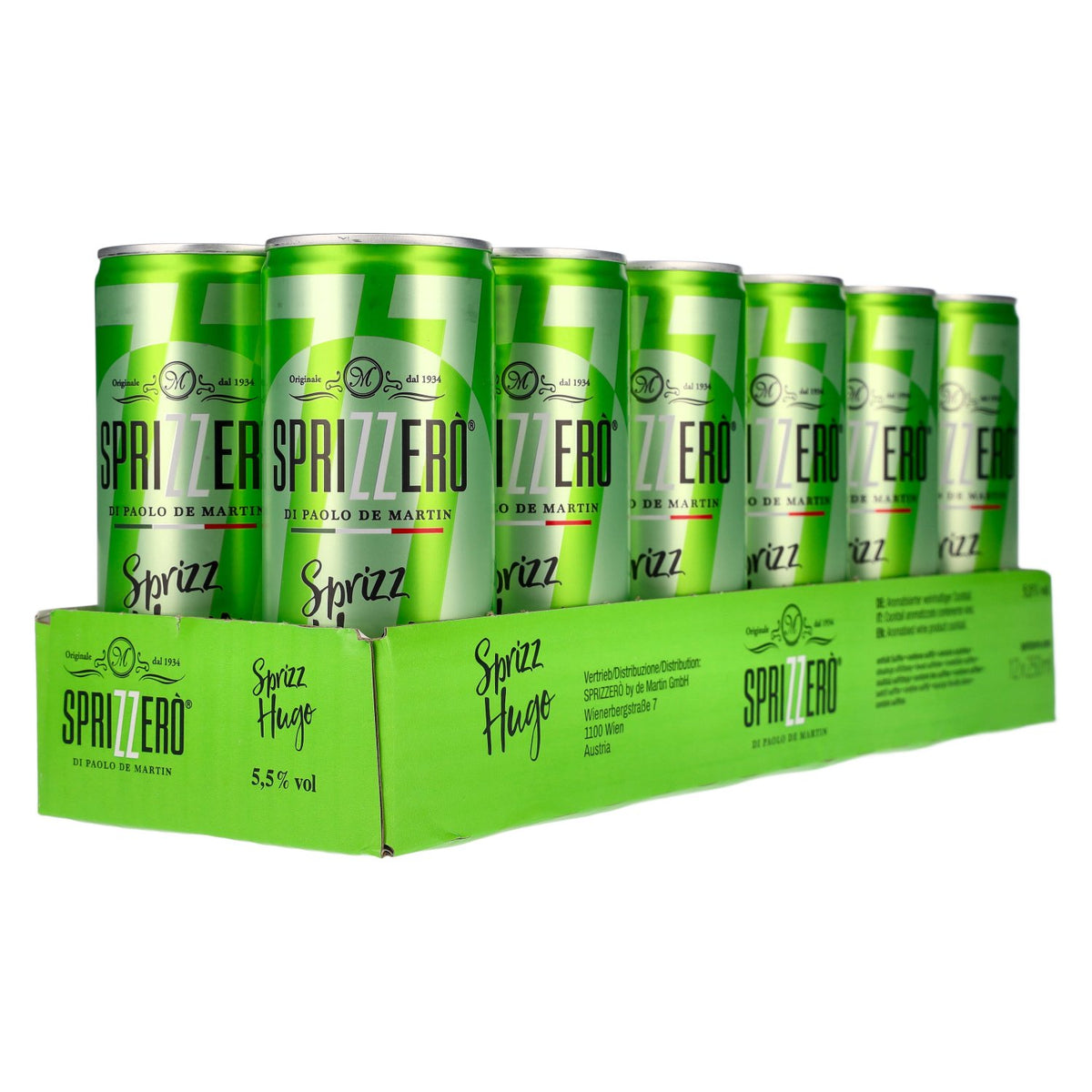 Sprizzerò Sprizz Hugo 5.5% ABV, 12 x 0.25-litre tins (deposit required)