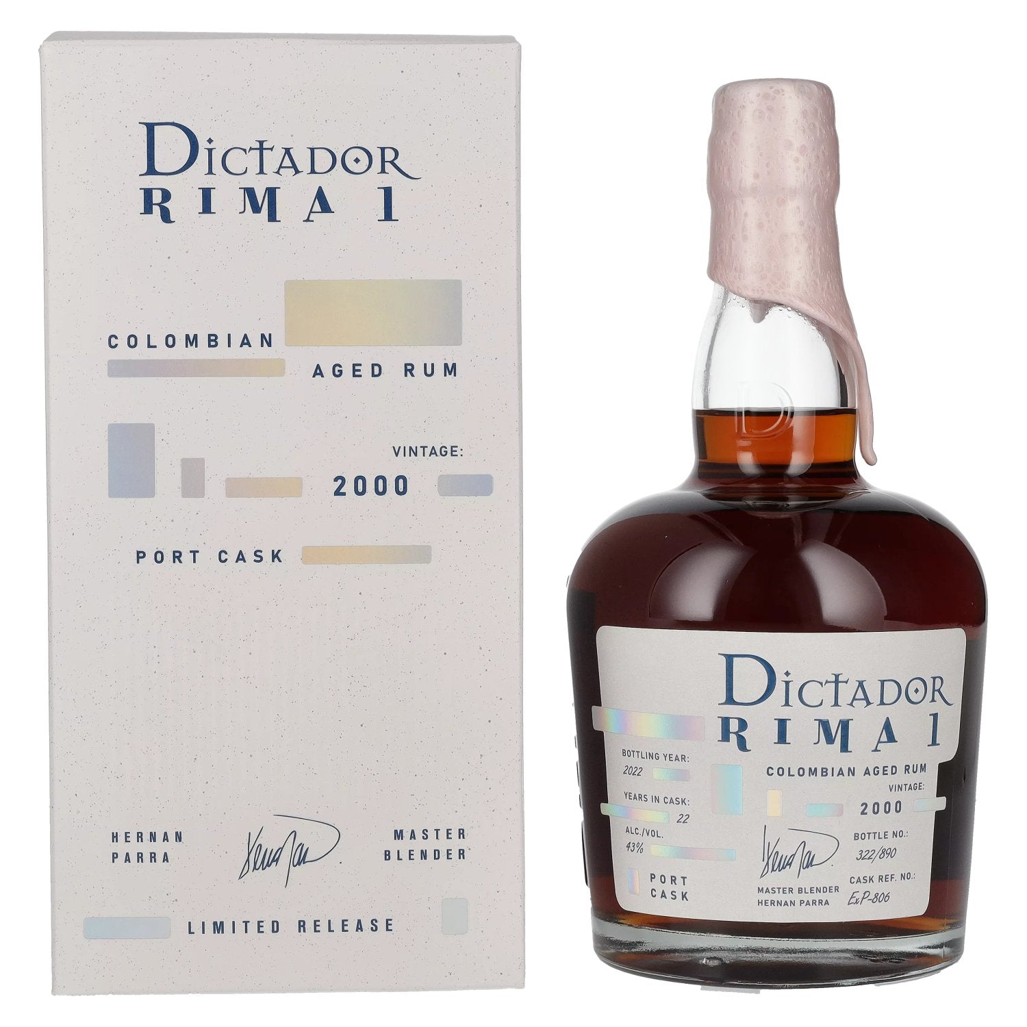 Dictador RIMA 1 22 Years Old PORT CASK Vintage 2000 43% Vol. 0.7l in Gift Box