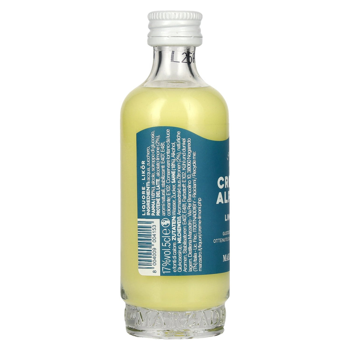 Marzadro Crema Alpina Lemon Liqueur 17% ABV 0.05 l