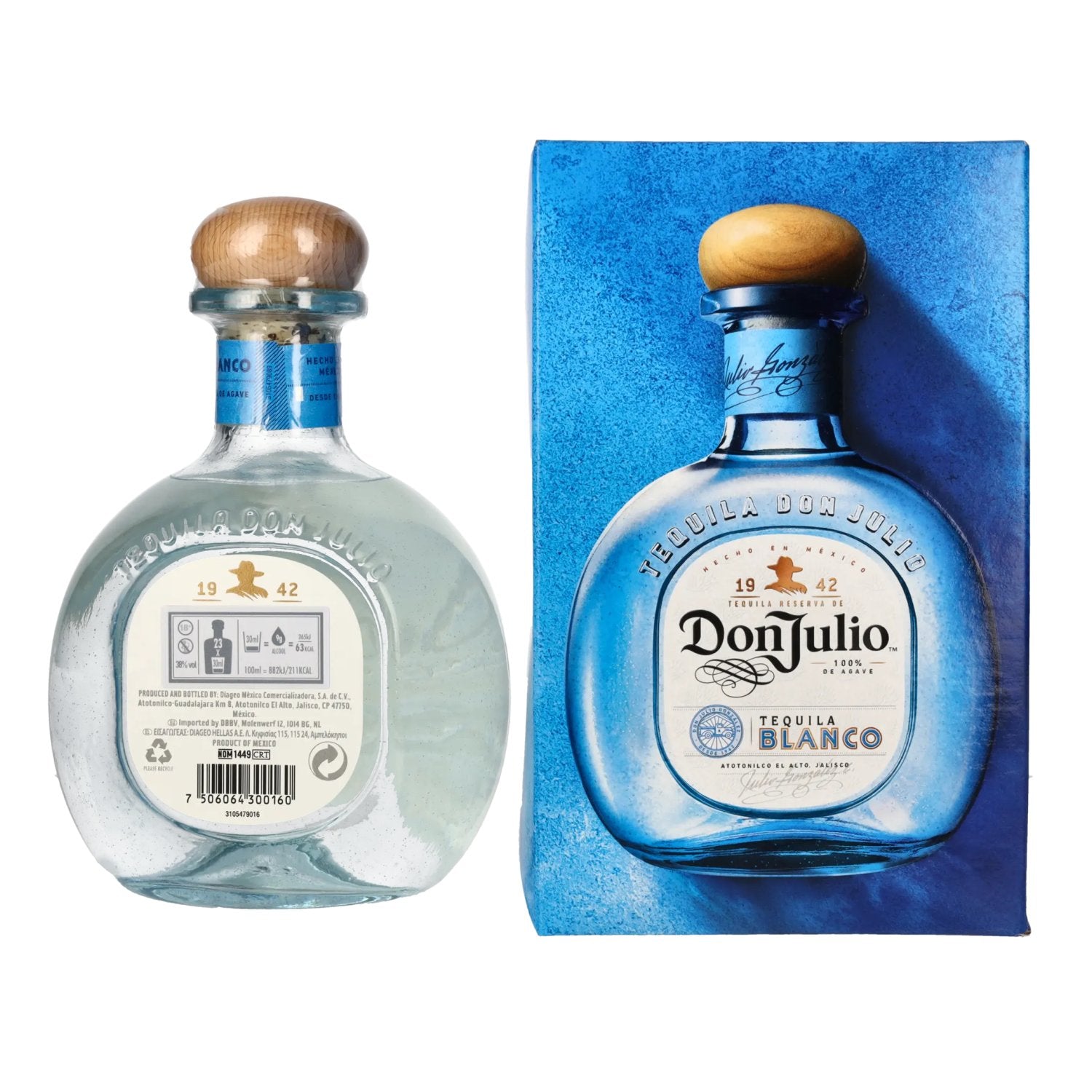 Don Julio Tequila Blanco 100% Agave 38% Vol. 0,7l in Geschenkbox
