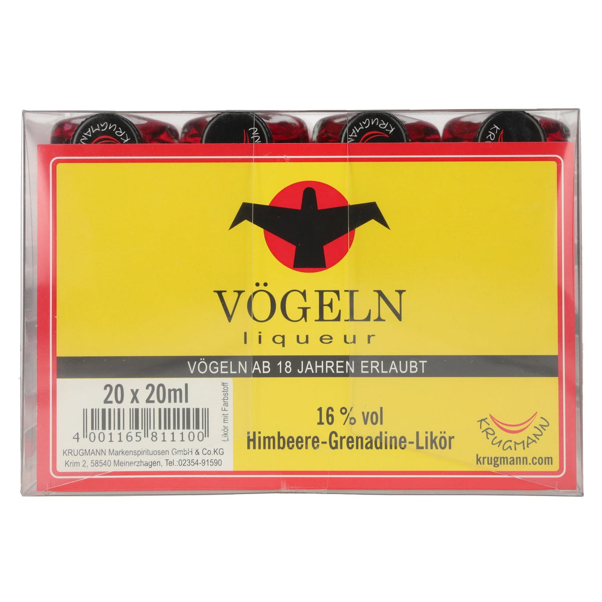 Vögeln Raspberry-Grenadine Liqueur 16% Vol. 20x0.02l