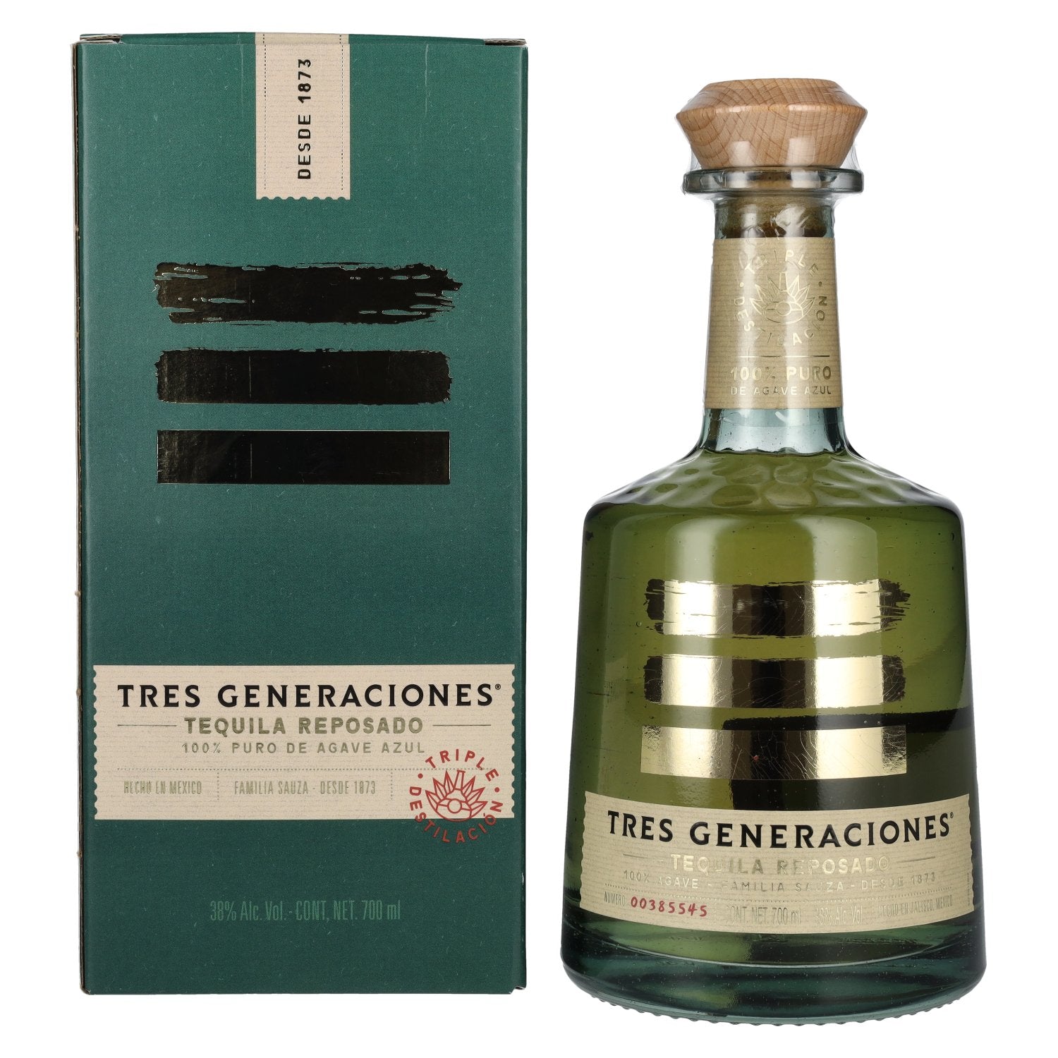 Tres Generaciones Tequila Reposado 100% Agave 38% Vol. 0.7l in Gift Box